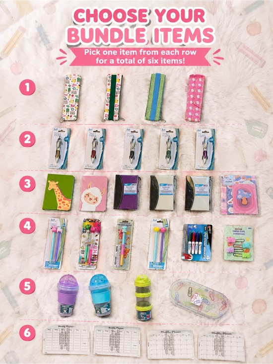 Jot/Varies Other - BACK TO SCHOOL BUNDLE: CHOOSE YOUR 6  ITEMS